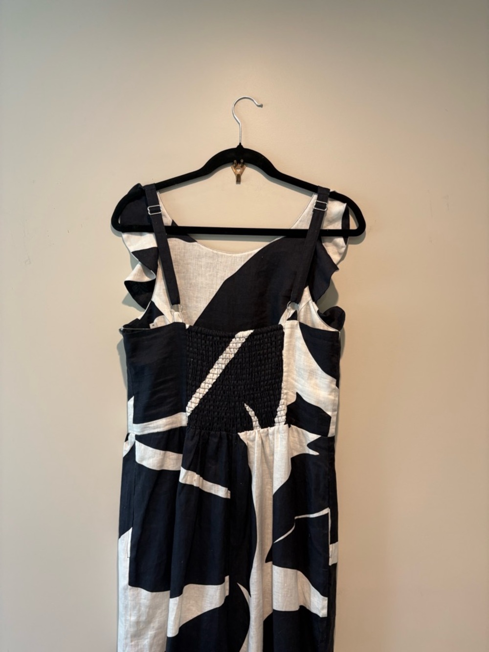 THE ODELLS Ruffle Trim 100% Linen Jumpsuit - Picture 5 of 7